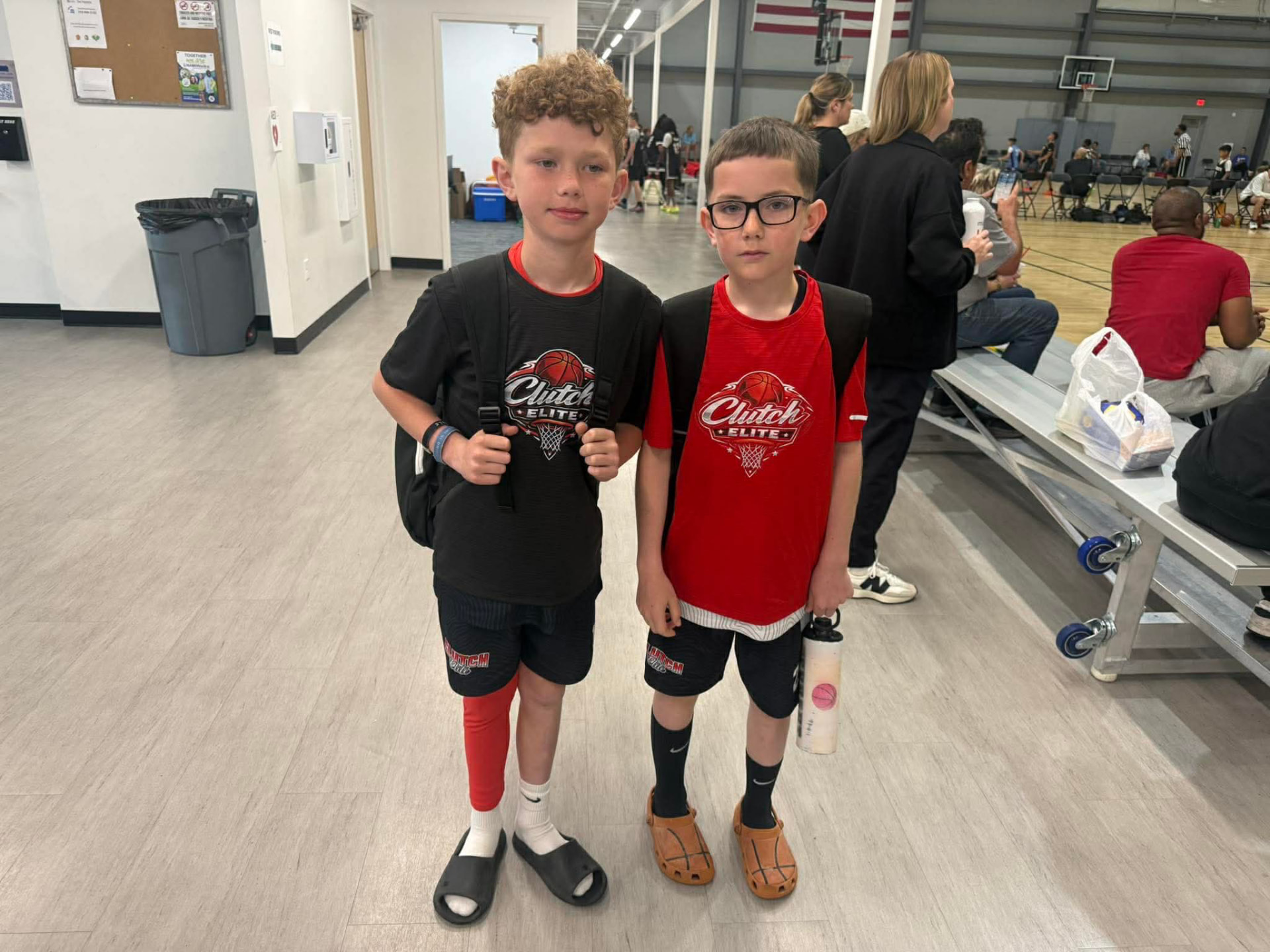 Clutch Elite players wearing the official uniform and custom backpacks